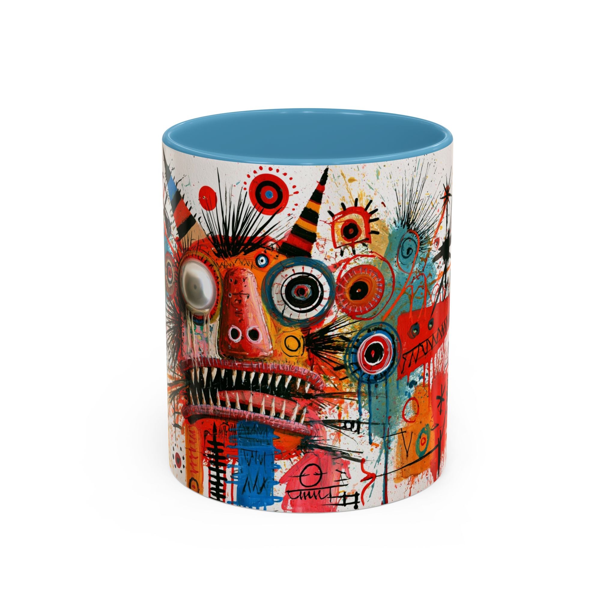 Abstract Monster Art Coffee Mug — Colorful Graffiti-Style Accent Mug (11/15oz)