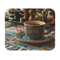 Coffee Cup Mouse Pad — Vintage Coffee Shop Desk Mat