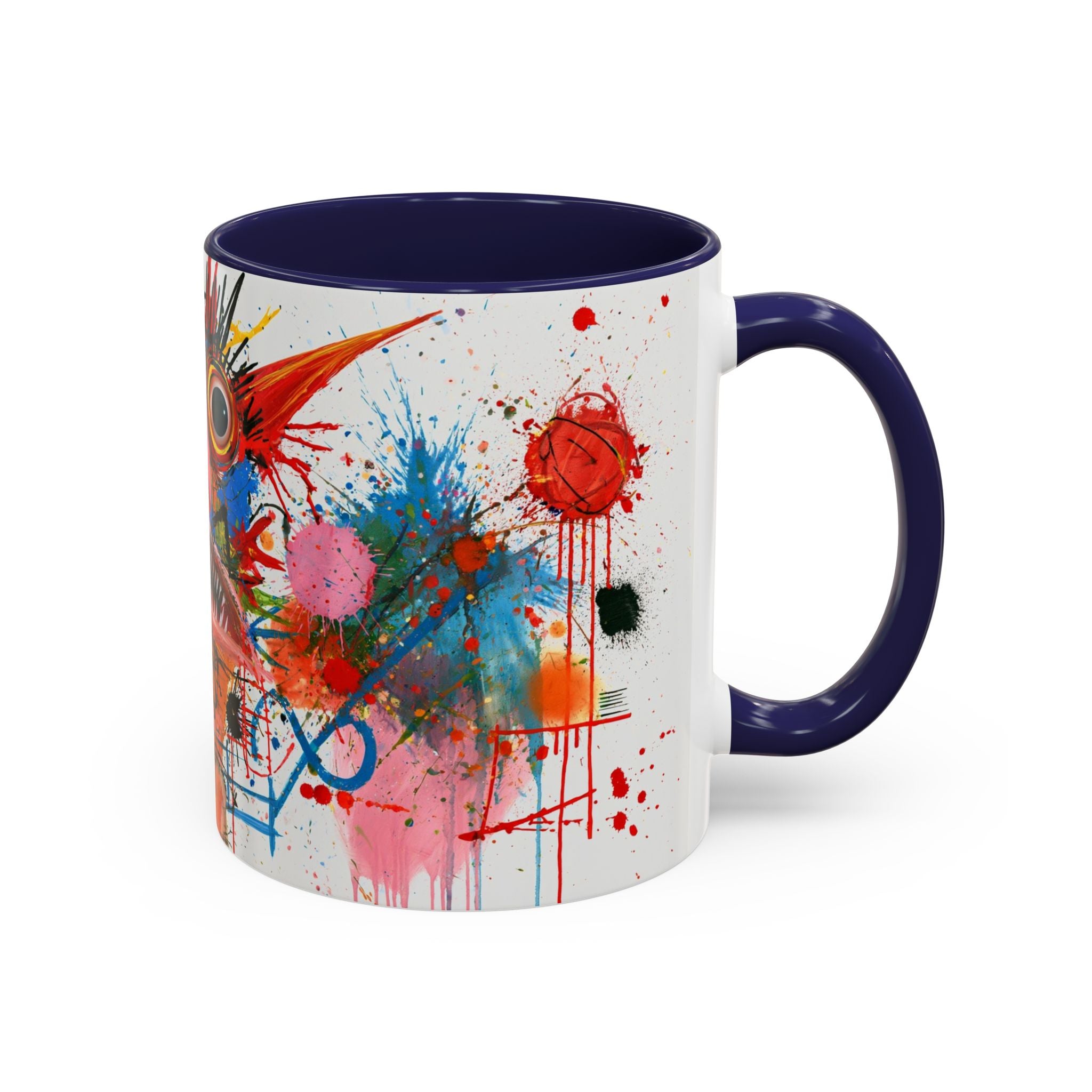 Colorful Abstract Monster Coffee Mug — Vibrant Art Accent Mug (11/15 oz)