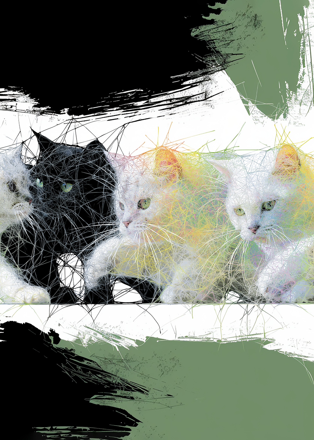 Cats on a Sunny Day  — Printable Digital Download