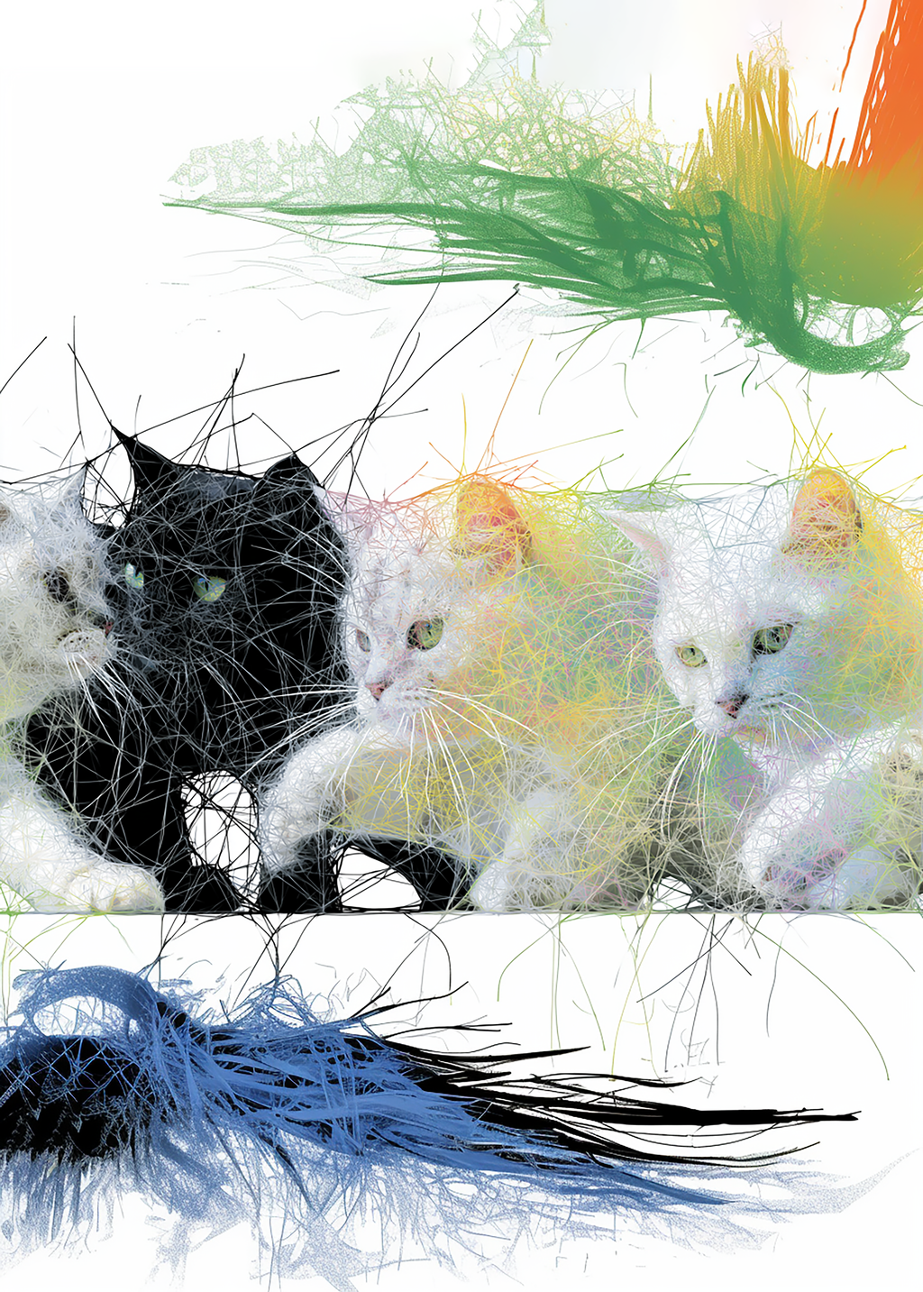 Cats on a Sunny Day  — Printable Digital Download